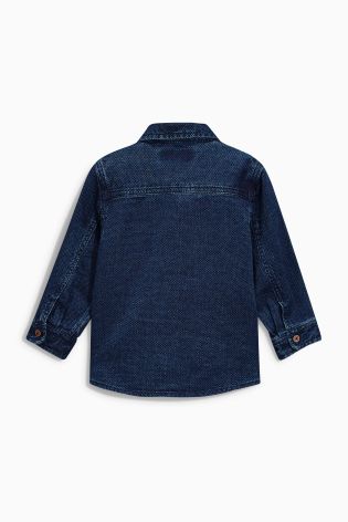 Blue Textured Shirt (3mths-6yrs)